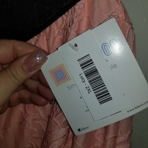 Lularoe Lucy floral pink peach lace 2xl